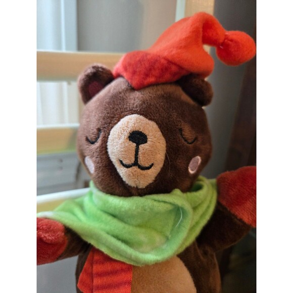Target Winter Brown Teddy In Green Lovey Blanket Anthropomorphic Whimsy Bear - Picture 2 of 4